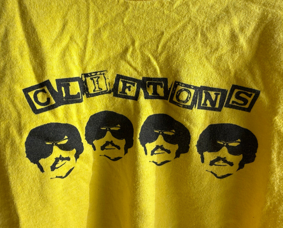 RARE Vintage The Cliftons San Jose Jonny Manak Punk Rock Band Tshirt Sz 10 / 12