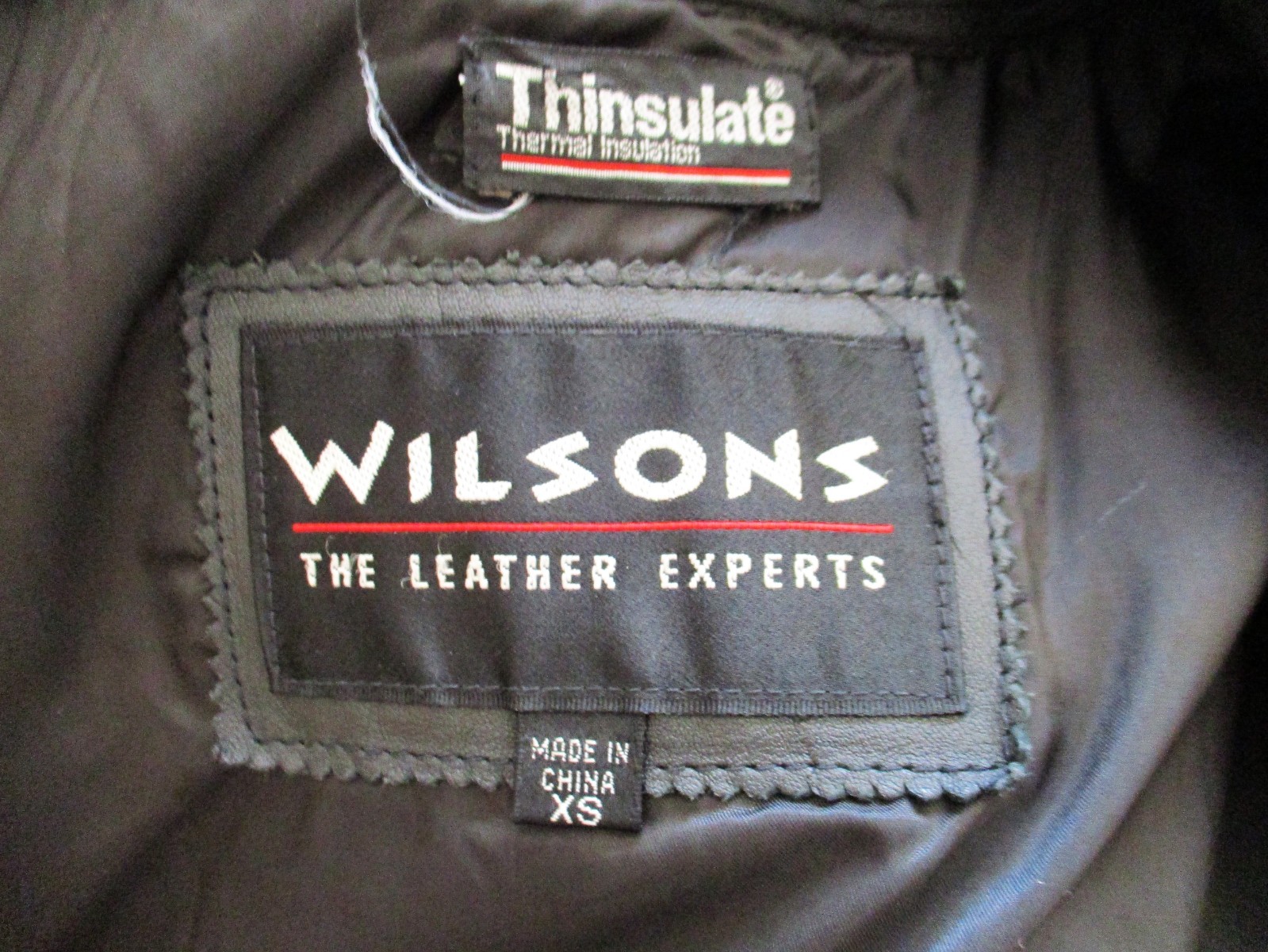Vtg Wilsons Leather Maxi Coat XS Women Black Leather Removable Thinsulate Liner