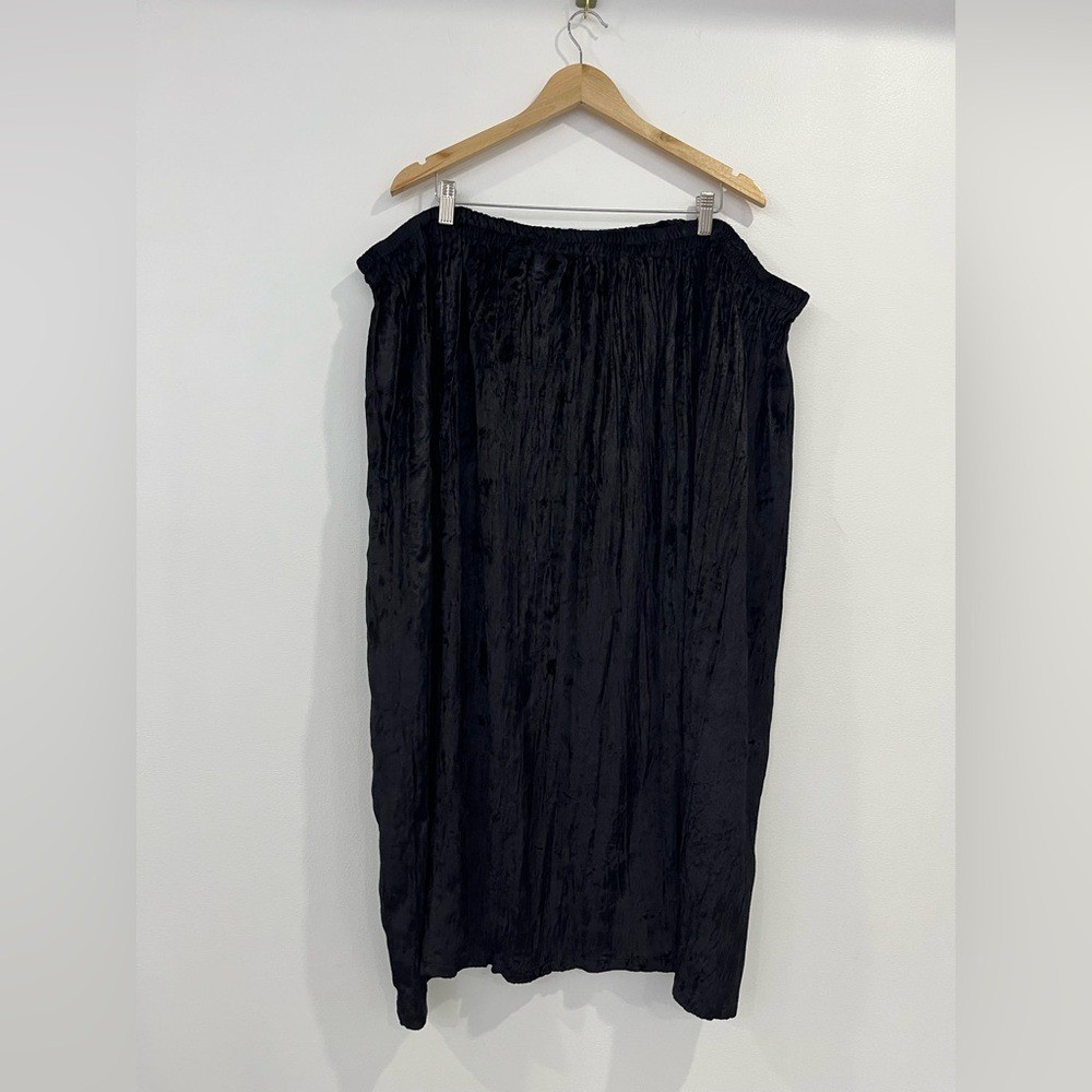 Women’s Vintage Black Velvet Skirt 26W/28W Whimsigoth Festival