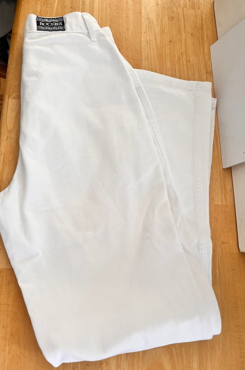Vintage 80s 90s Rockies Western Jeans High Waist WHITE Bareback-Sz 9/10 PERFECT!
