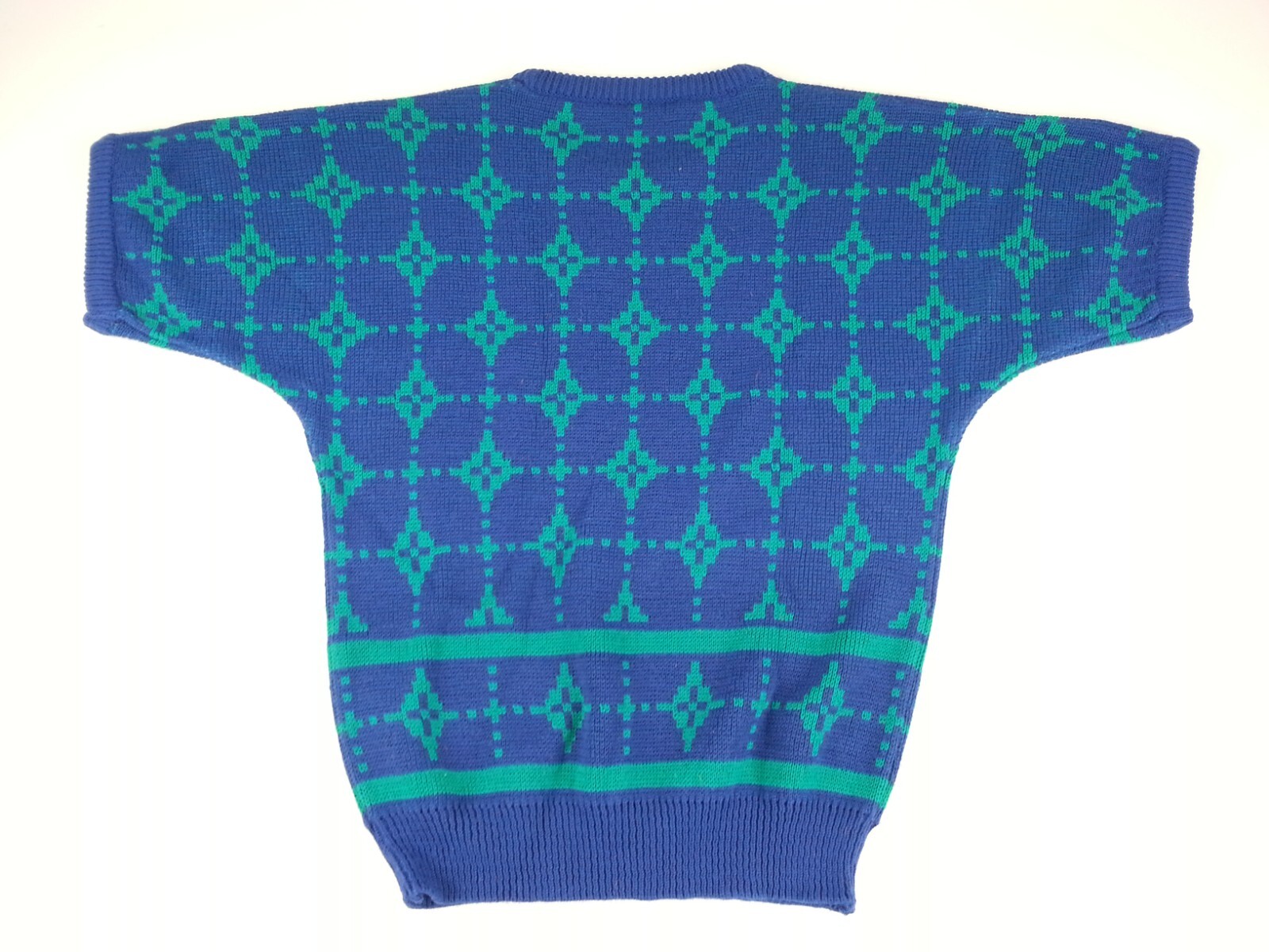 Vintage Folio Fire Islander Short Sleeve Knit Sweater Shirt