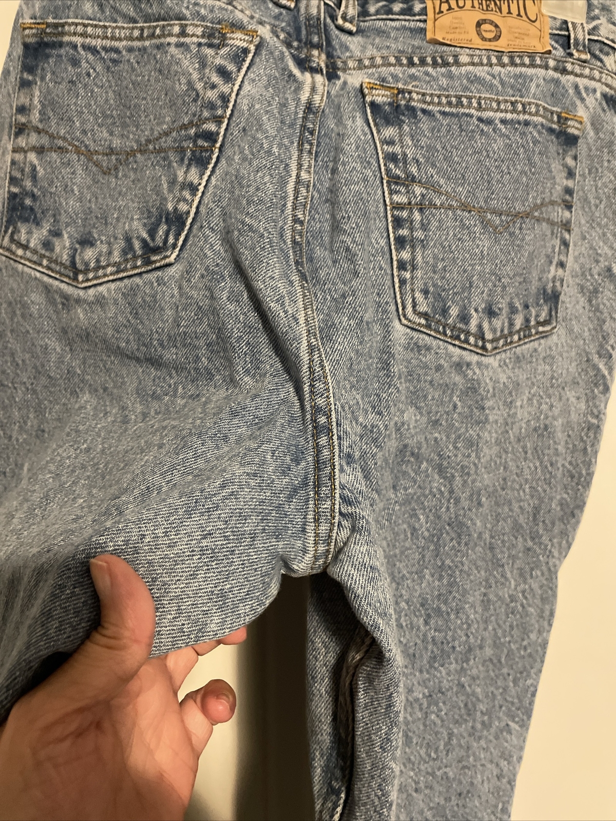 Vintage Paris Sport Club Button Fly Jeans Womens Size 28×29 Classic Fit Tapered
