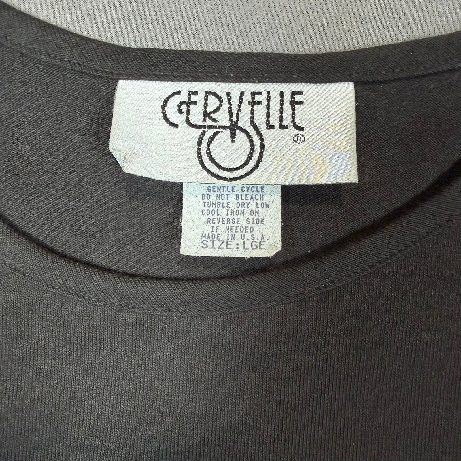 Cervelle Vintage Womens Large Black Starfish Star Graphic Tee Casual T-Shirt