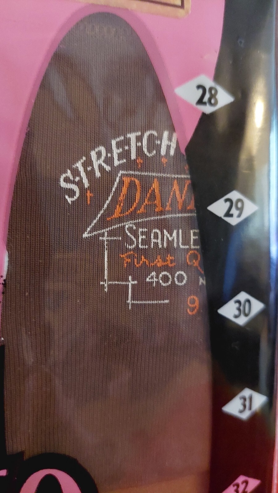 Vintage Pantyhose VERY RARE Les Bas Paulette Stockings Color Suntan Size 9 BOTW1