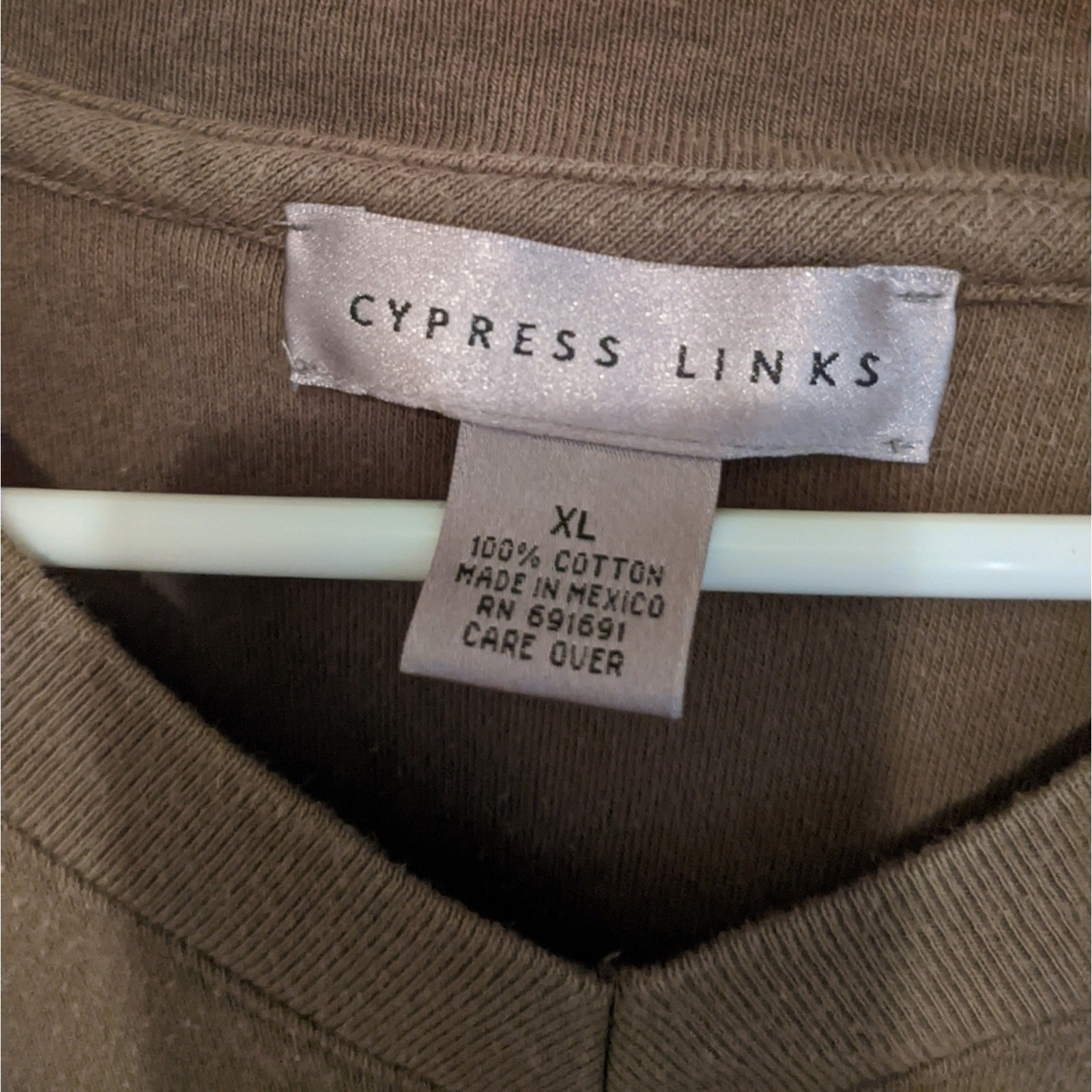 Vintage Cypress Links Sweater Vest Green Cotton Golf Size XL