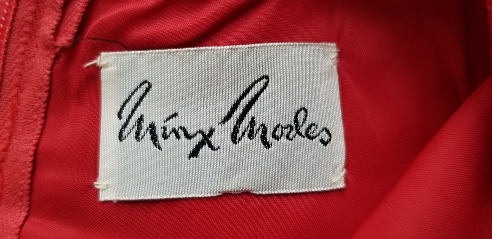 Vintage 2 Piece MINX MODES Red Dress & Cape Poncho – Size M – EUC
