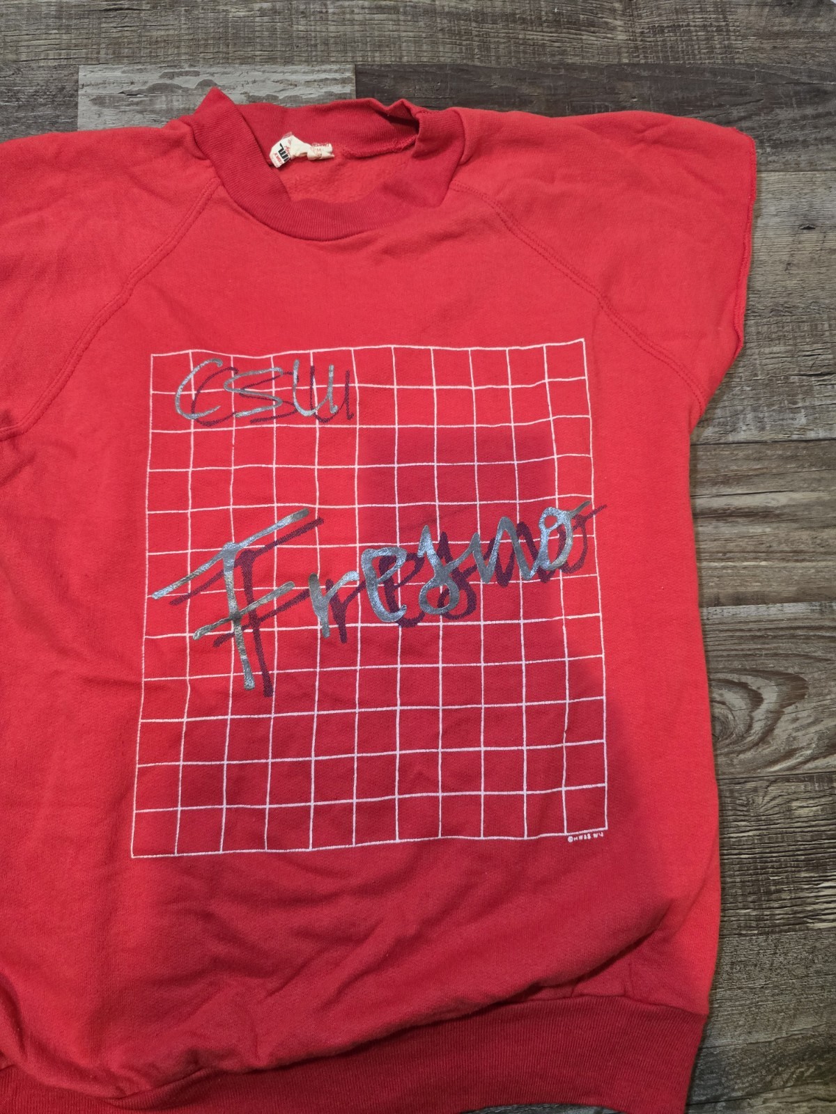 Vintage Fresno CSU Red Muscle T-shirt Medium #138
