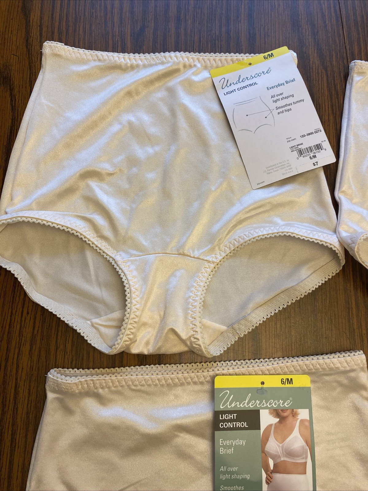 Lot Of 5 Underscore Light Control Satin Second Skin Panties Size 6 Medium