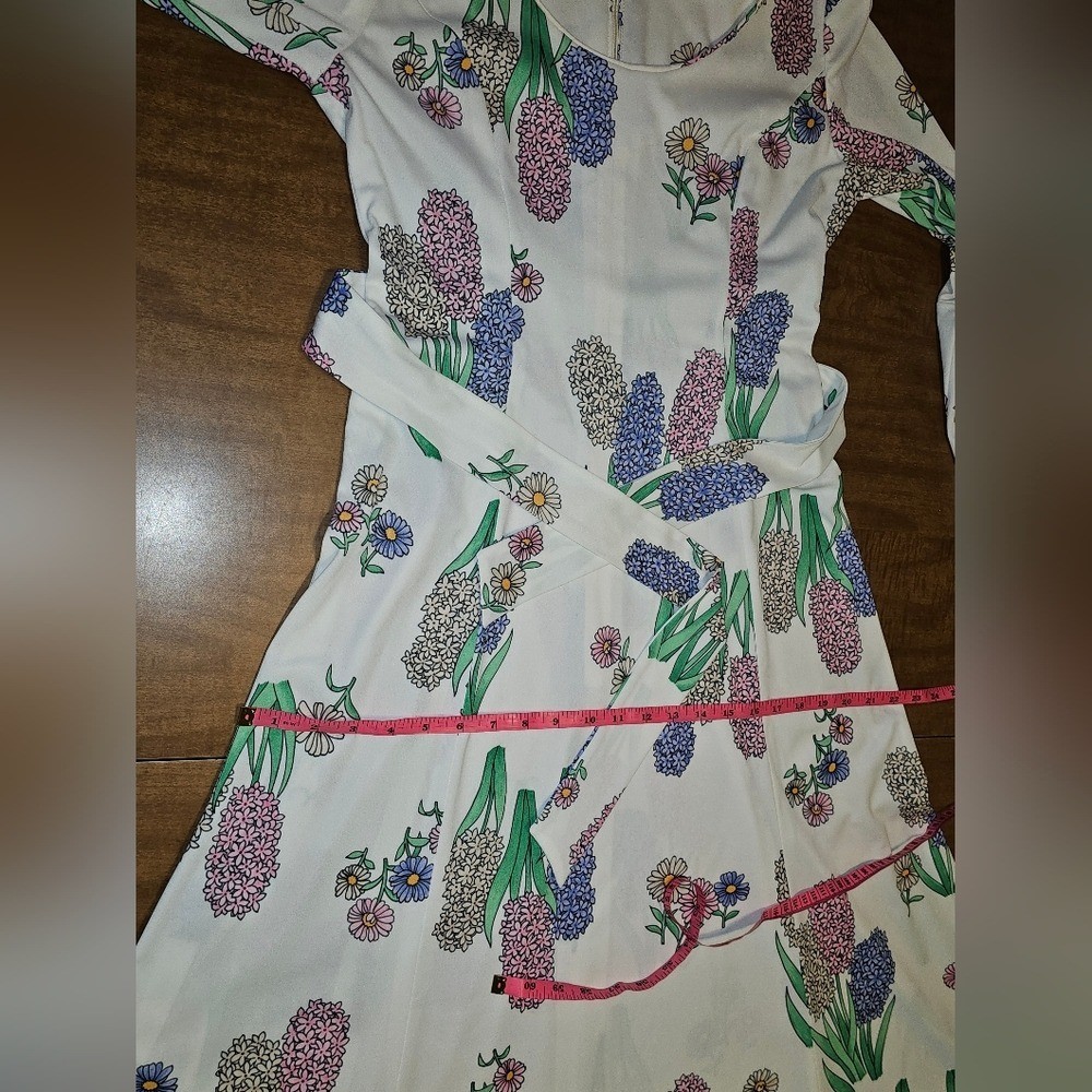 Vntg 60s 70s Serbin Of Florida Muriel Ryan Long Dress Gown Caftan Floral M L H7