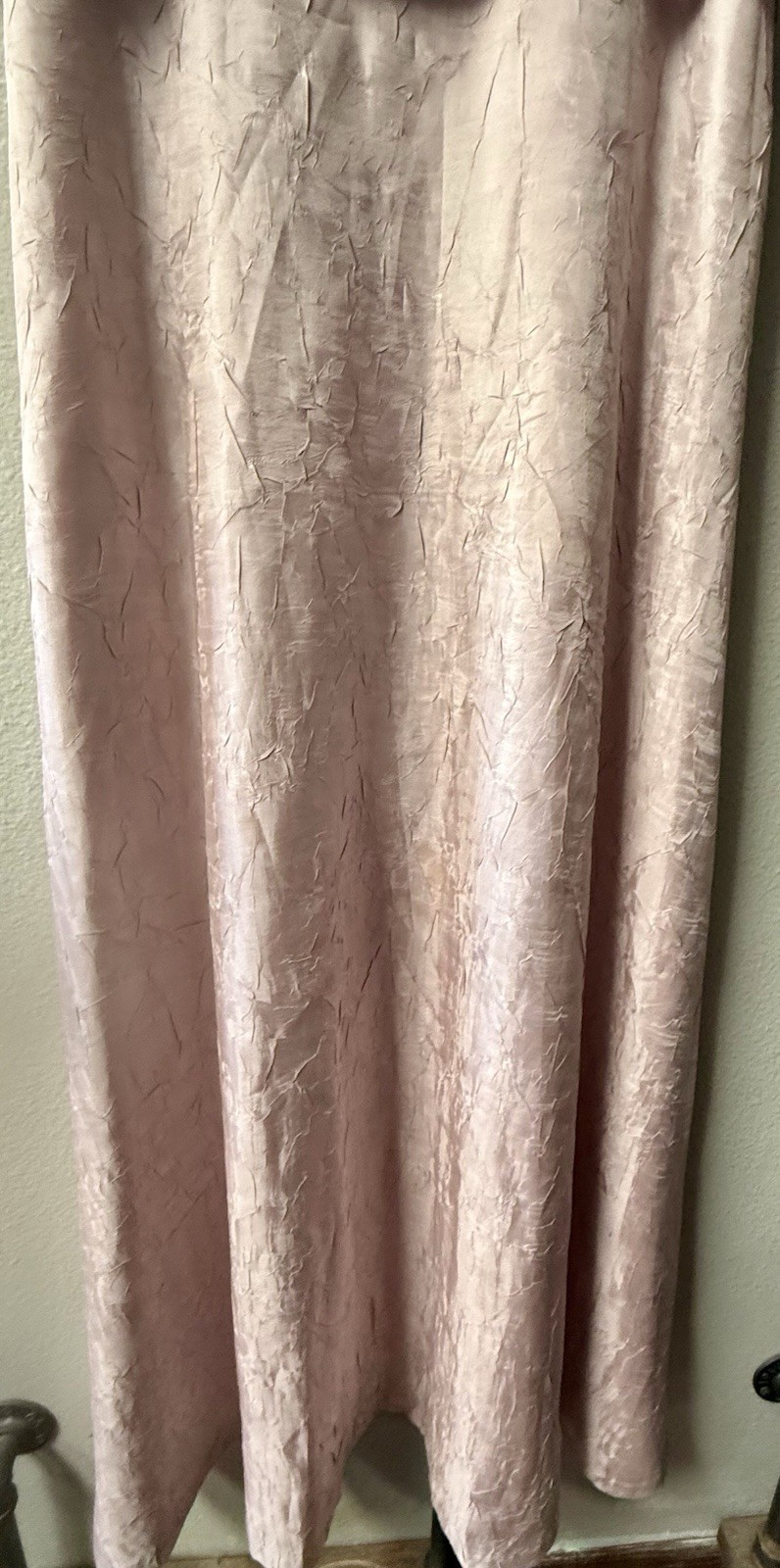 VTG. ARIANNA BY RACHEL KAYE PINK SHIMMER TANK CRINKLE TAFFETA MAXI DRESS Sz.12