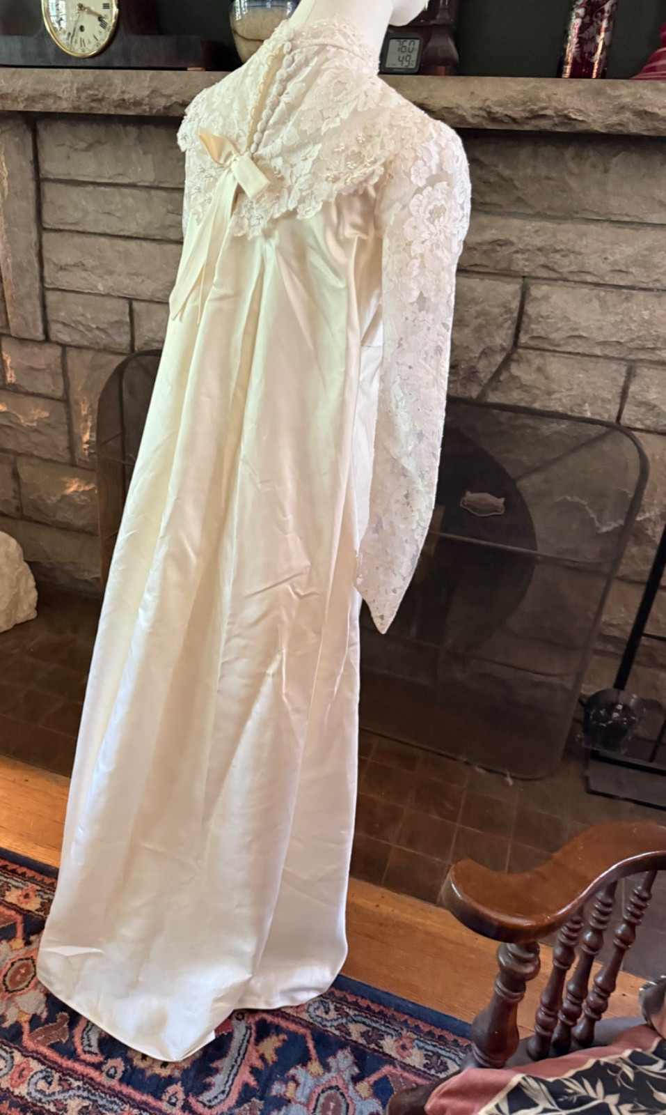 Vintage 1970’s Cottagecore Victorian Revival Wedding Gown / Dress XS / SM
