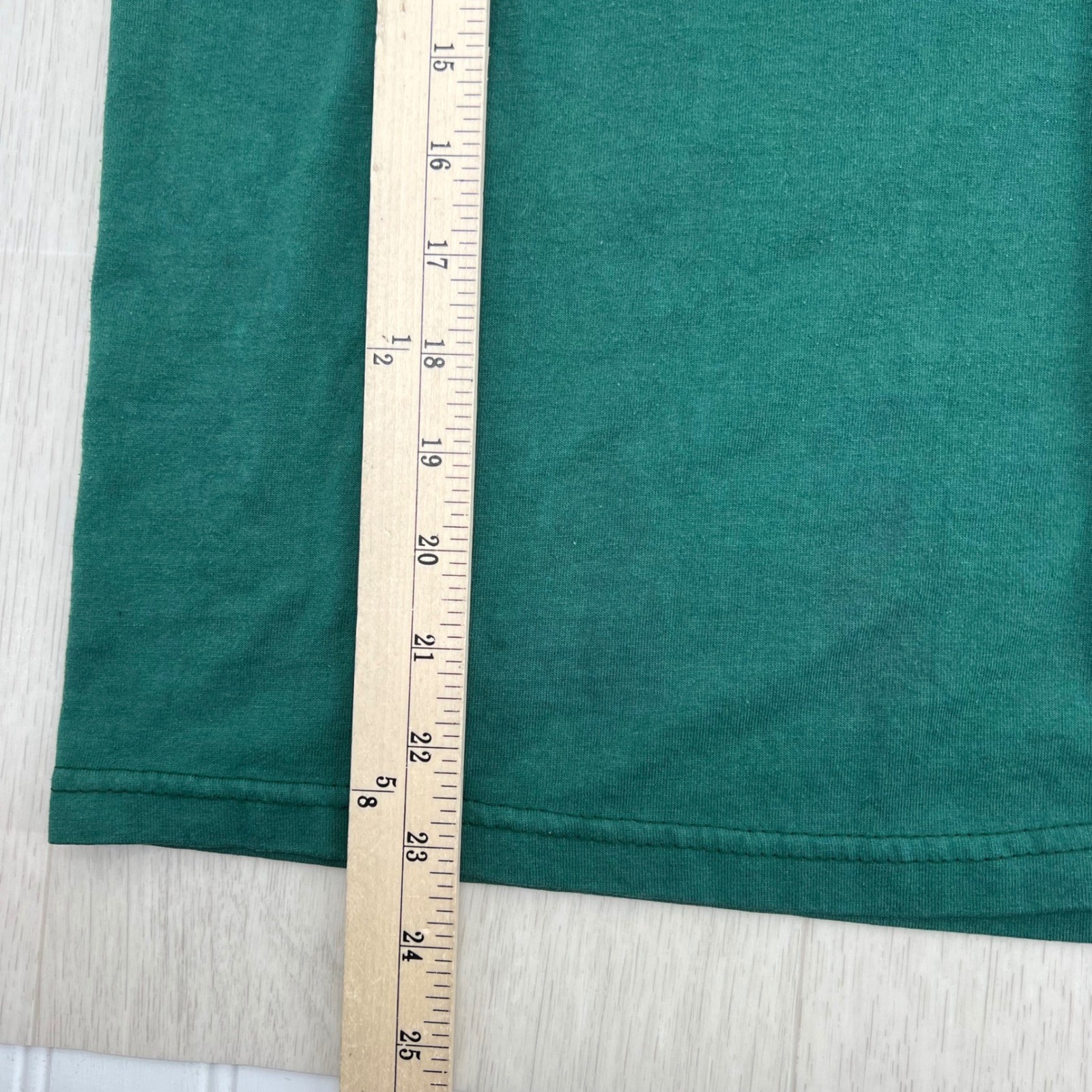 Vintage Hanes Heavyweight 50/50 Delta Gingham T-Shirt Green Womens Small 90s USA