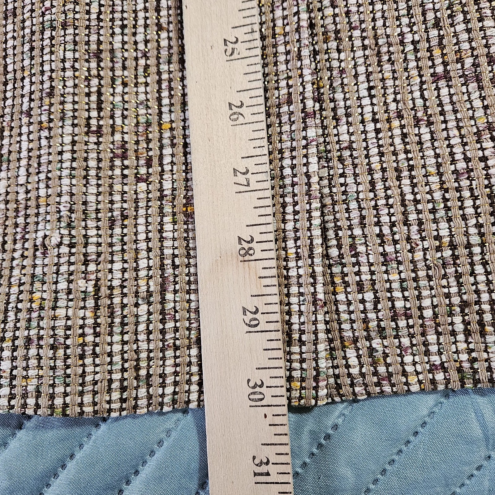 Vintage 100% Silk Hand Woven One Button Blazer Gold Sparkle Thread for Holidays