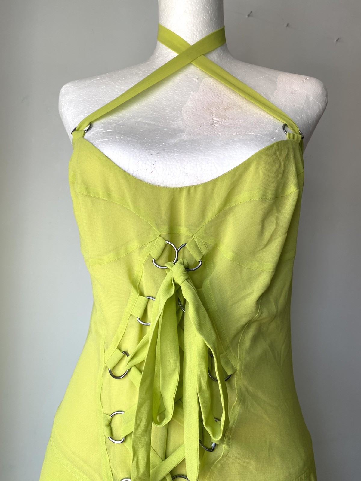 VINTAGE 90’s GIANNI VERSACE jeans couture dress size 48 XL