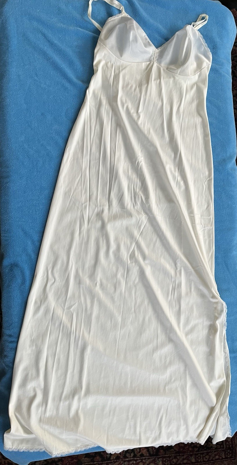 Vintage J C Penney Long White Slip 34/12 LL & Lorraine Long Half Slip Size M