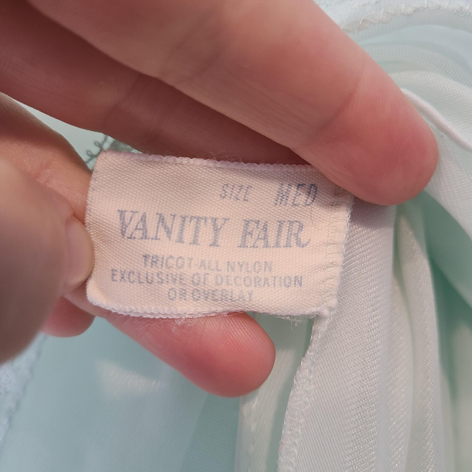 Vtg 50s Sheer Nylon Chiffon Babydoll Peignoir Dress Lace Sz Medium Dainty Green
