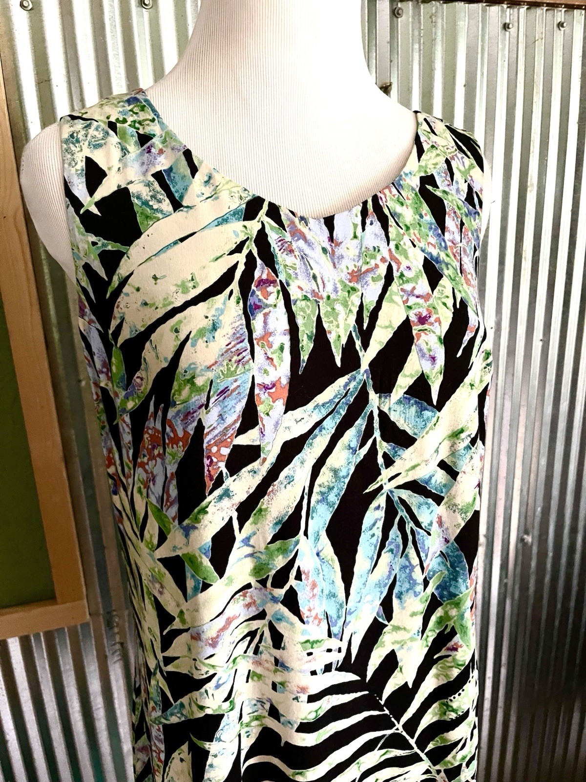 VTG-Nani of Hawaii Dress Tropical Hawaiian Knee Length Sleeveless Sz. M