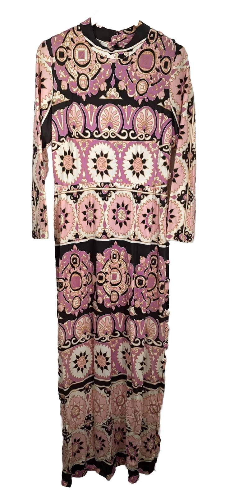 VTG 70s Psychedelic Maxi Dress Puritan Forever Young (FLAWS SEE PHOTOS