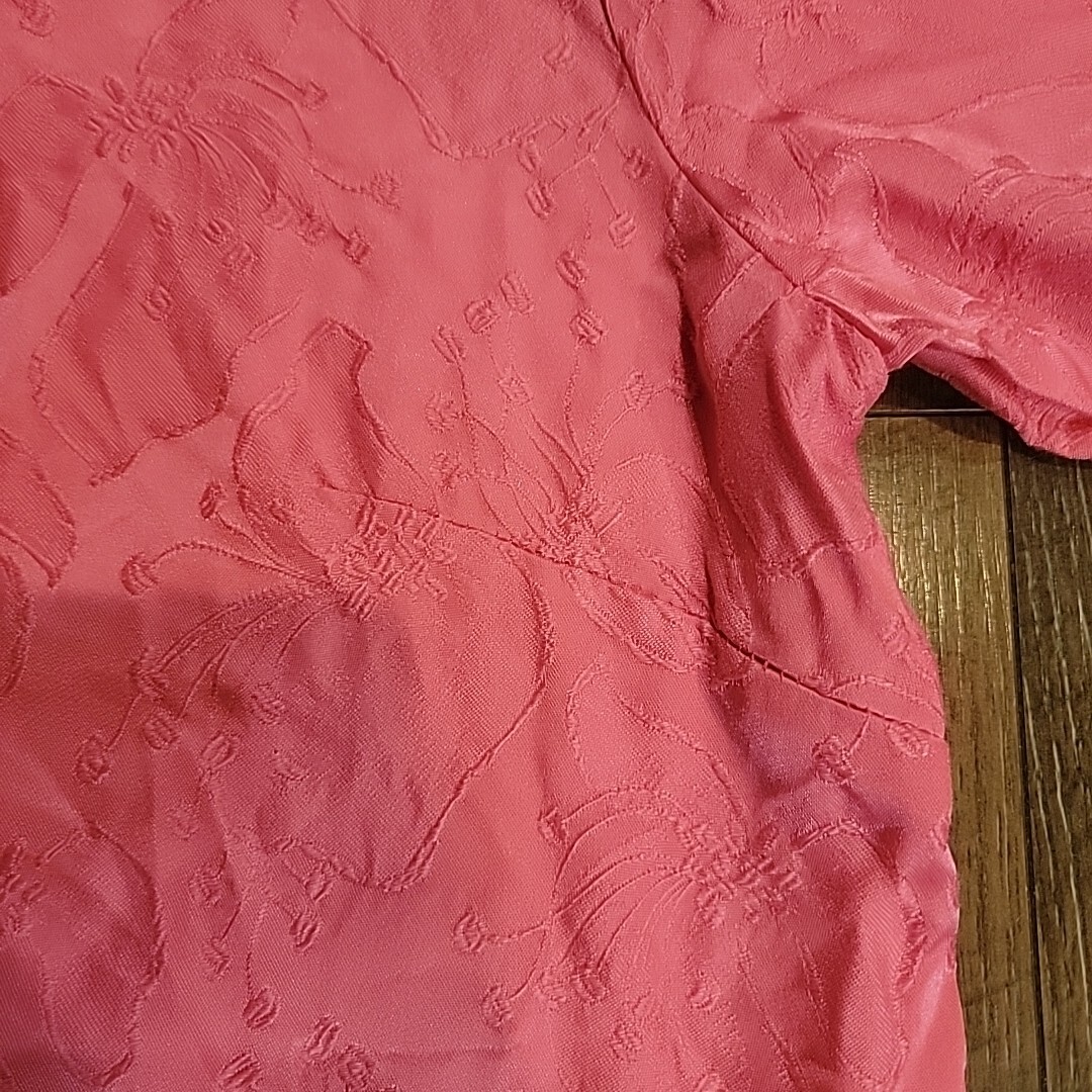 60s Lisanne Vintage Loungewear Melon Pink Medium 36-38″Ch 52 Len Zipper Brocade