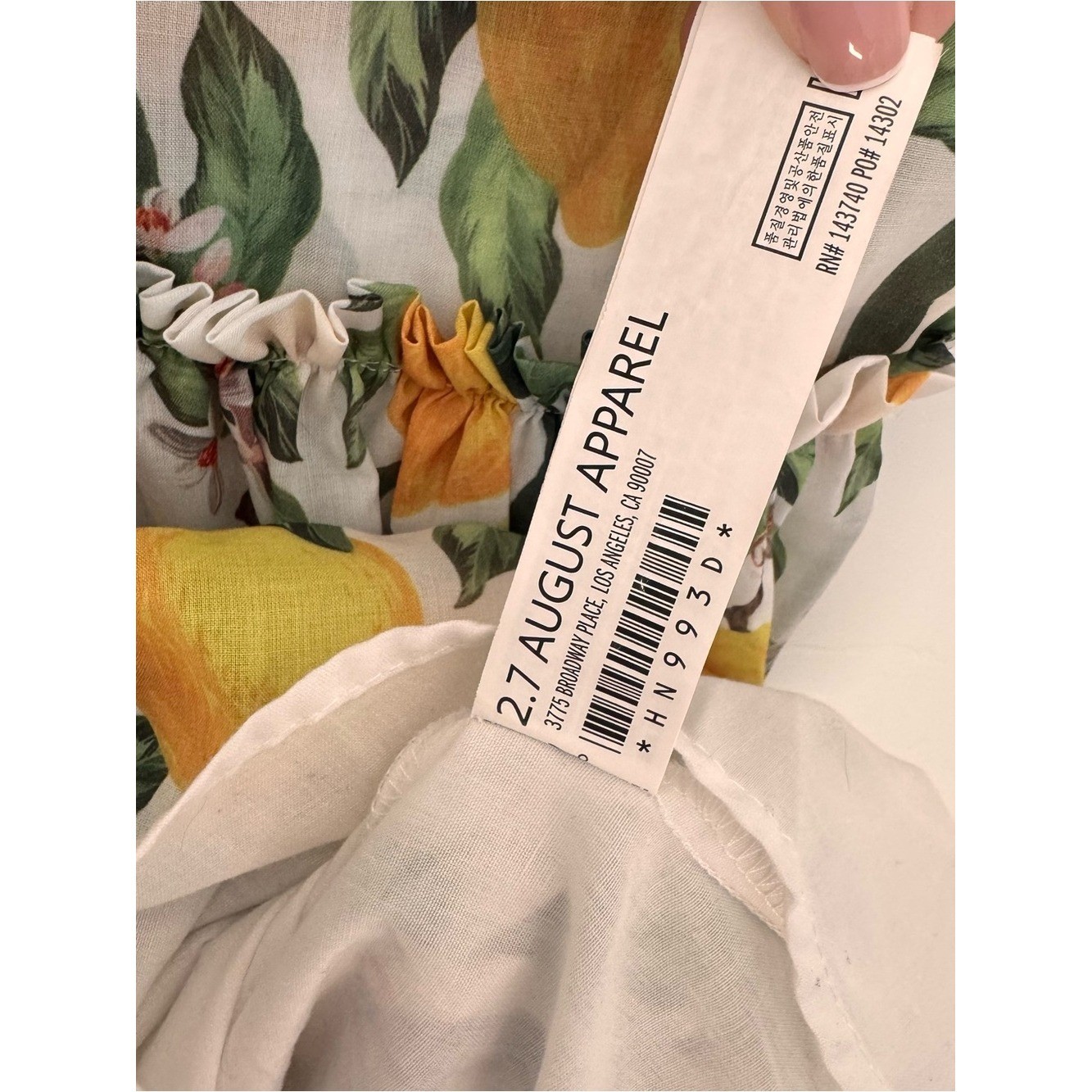 English Factory Lemon Floral Printed Tie Shoulder Tiered Ruffle Dress M Retro
