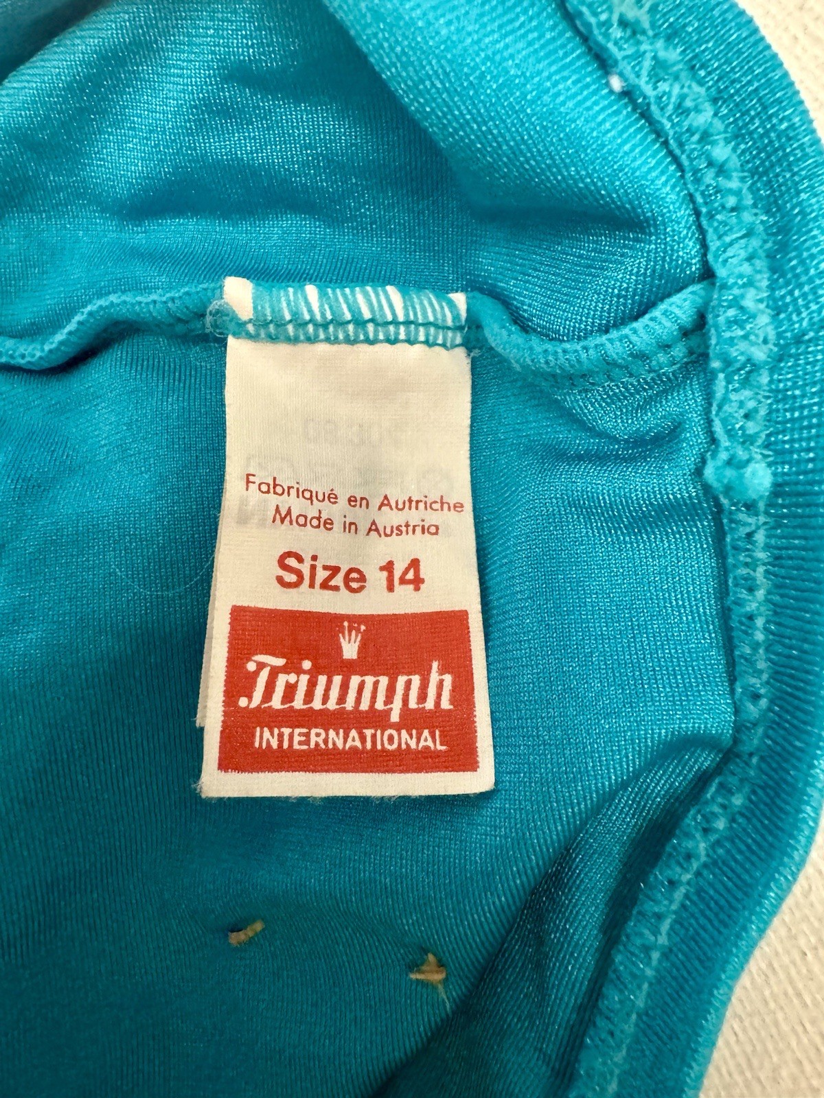 Triumph: European, Vintage, 2 Piece Swimsuit, Bright Teal (Medium)