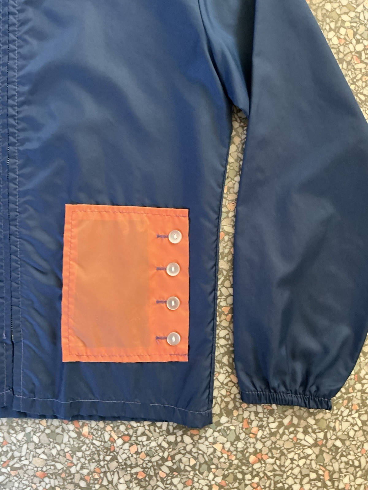 Vintage 1960s Risa Water Resistant Blue/Orange Jacket Size: Small L: 24” W: 19”