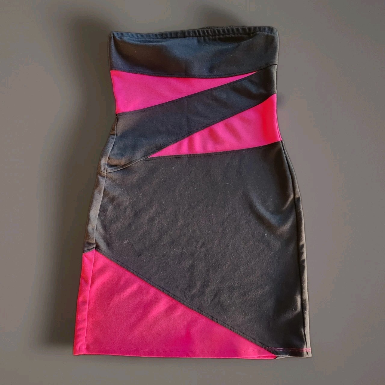 Vintage Y2K Jonathan Martin Strapless Dress Black/Pink Size S. Clubbing, Party.