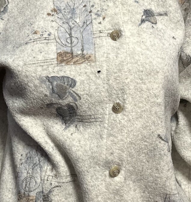 Vintage 90s Artisans Sweatshirt Large Gray Leaf Fall Button Up Fleece Cardigan