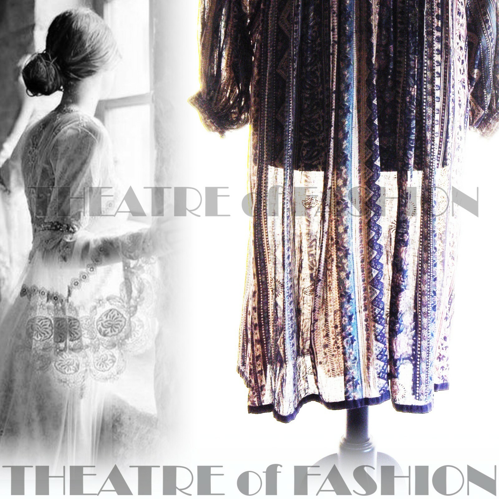 DRESS INDIAN PHOOL WEDDING 70s VINTAGE KAFTAN BOHO HIPPY-LUXE GODDESS M L XL XXL