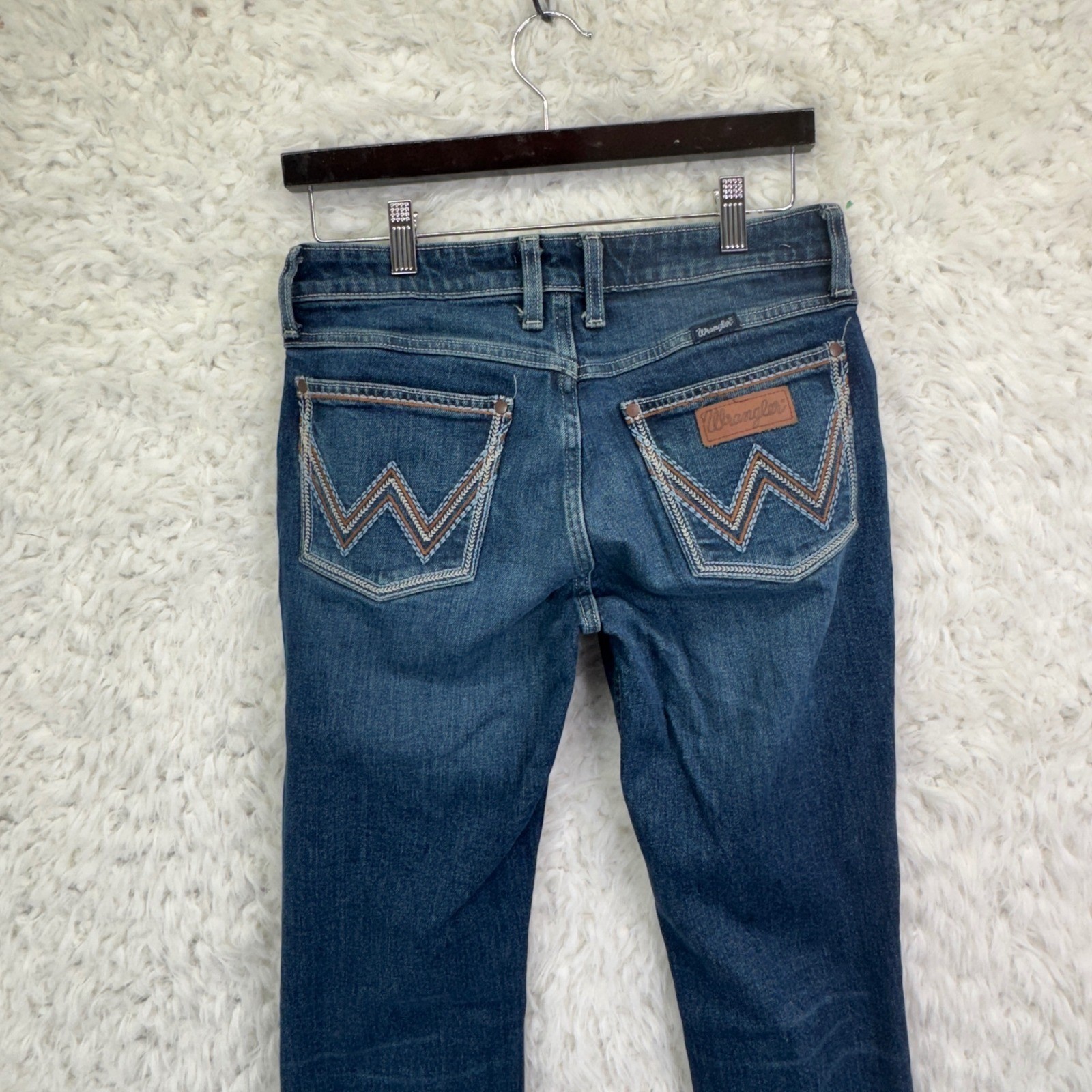 Wrangler Retro Jeans 27×32 Blue Slim Straight Western Cowboy Denim