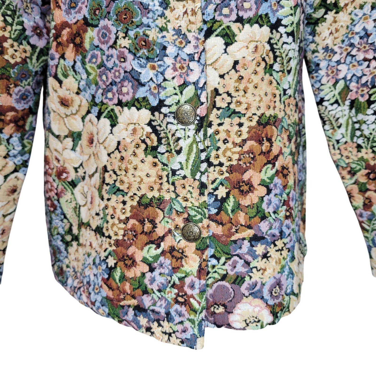 Draper & Damon’s Vintage Floral Tapestry Jacket M Cottagecore Academia Romantic