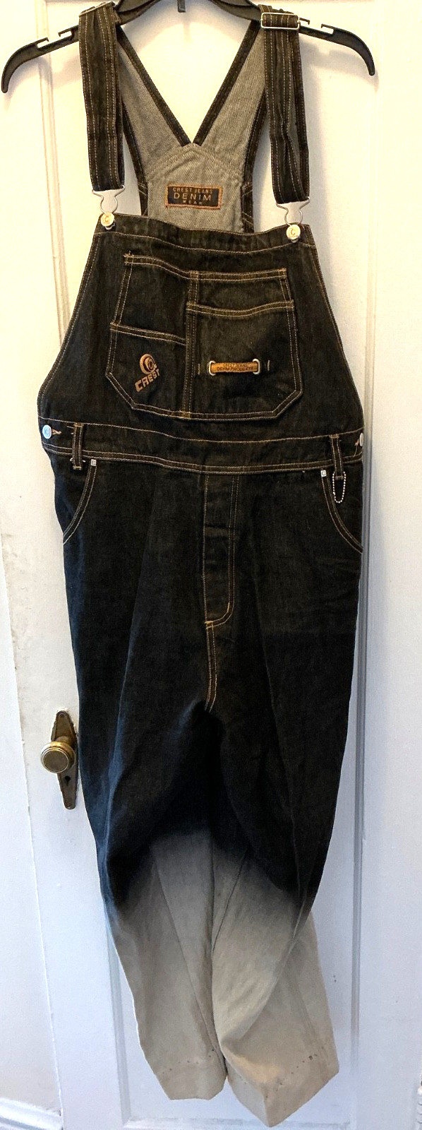 Crest Jeans Brand Denim Wear Overalls Vintage 3XL XXXL Dark Blue OMBRE