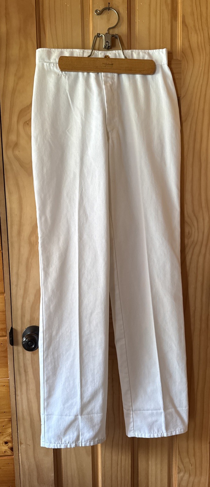Vintage PIZZAZZ Pants High Waist 70s 80s White Made In USA 12 27” Waist 32 In