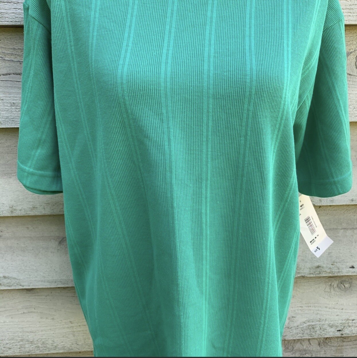 Vintage 90s Company Collection NWT Deadstock Green/Blue Basic Crewneck T Shirt