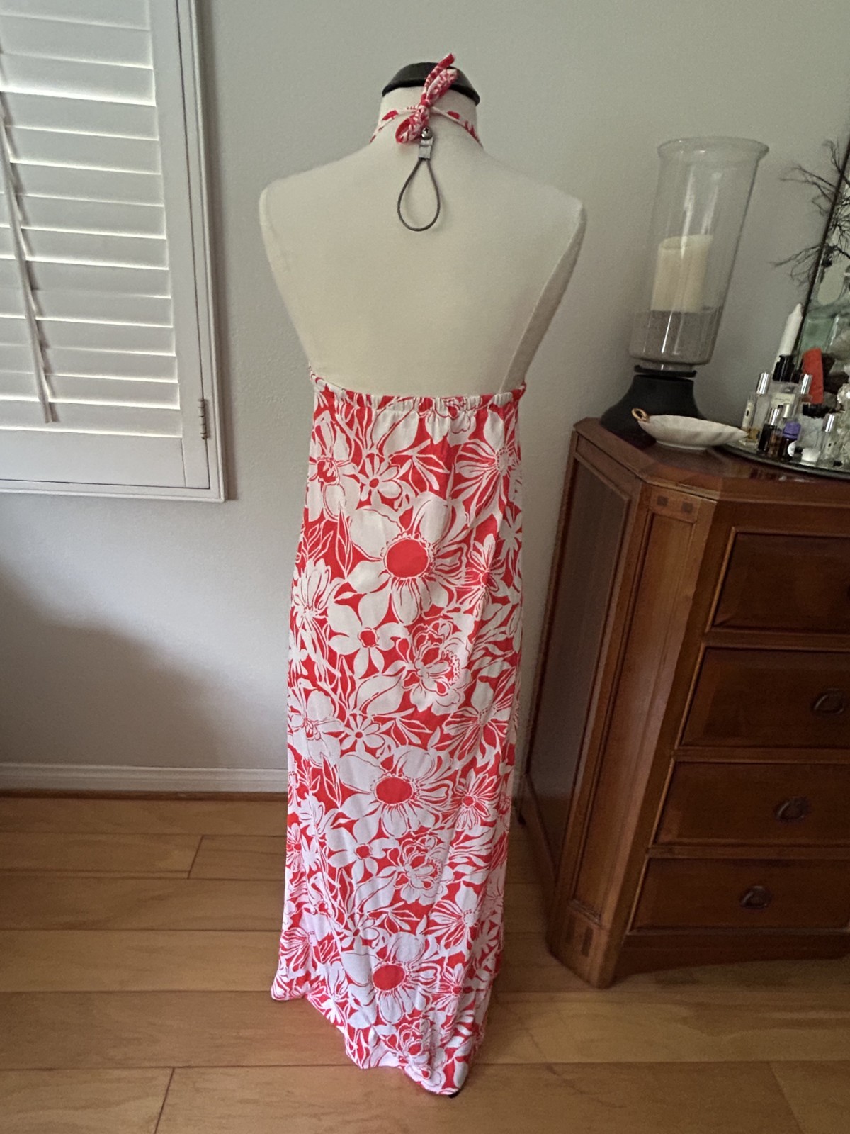 VINTAGE KAHALA HAWAIIAN MAXI HALTER DRESS 70’S-80’S SIZE SMALL