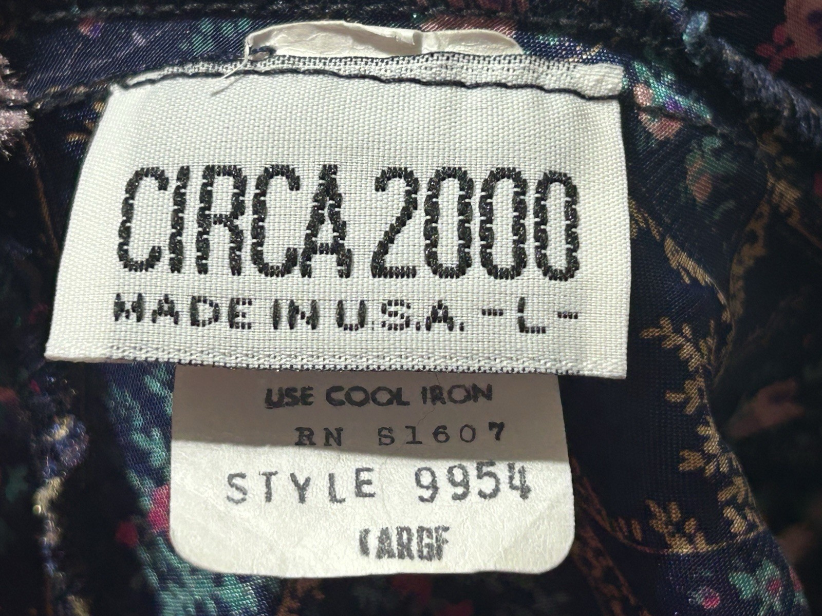 Circa 2000 Chemise Nightie Y2K Slip Dress Sz Large Floral Paisley Whimsy Goth