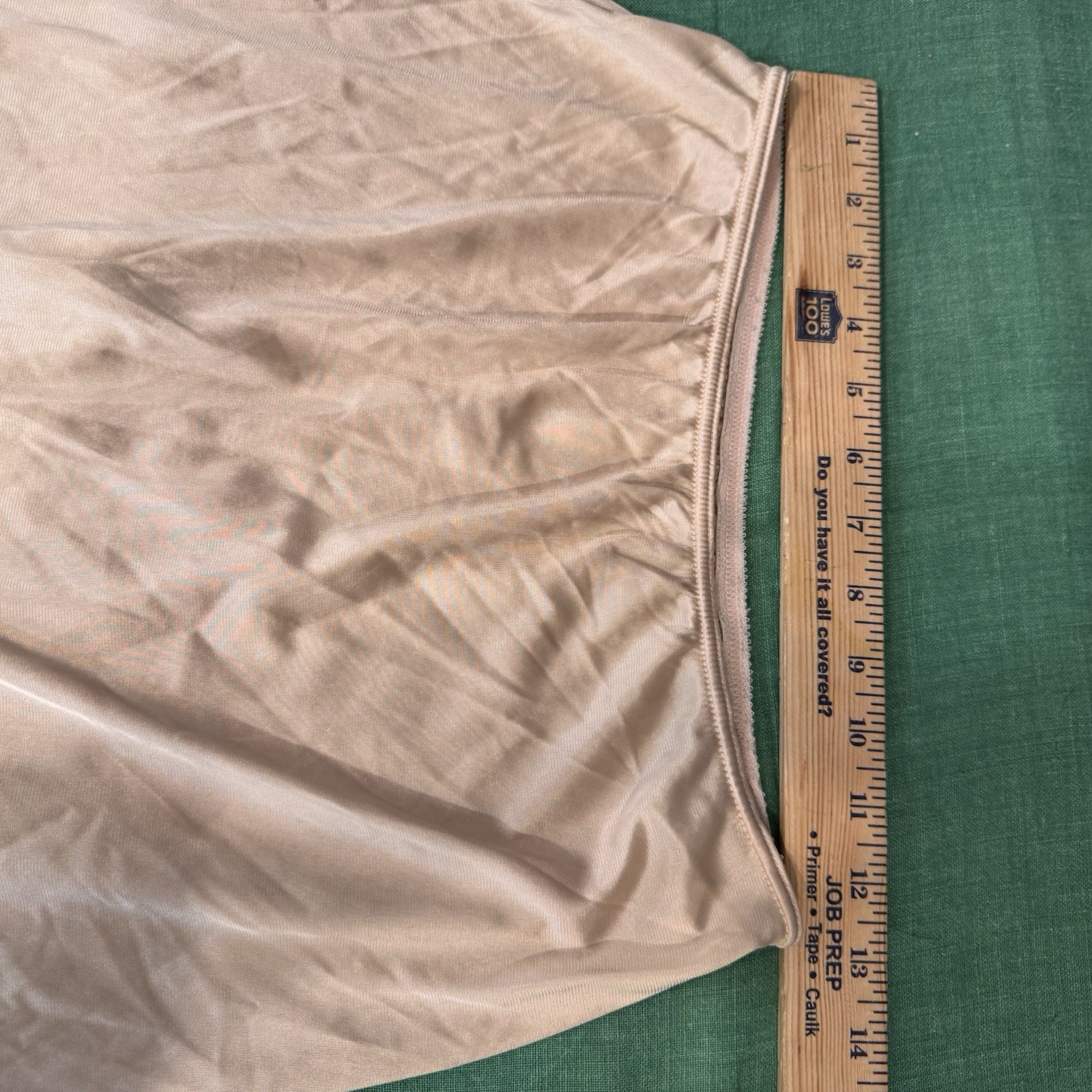 Vintage Warners Perfect Measure Half Slip Skirt Women’s Sz M Lace Trim Beige