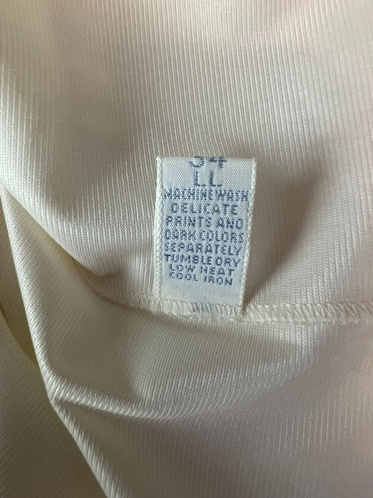 Vintage 70s Vanity Fair Ivory Full Dress Slip Dress Lace Trim USA Made 34 LL