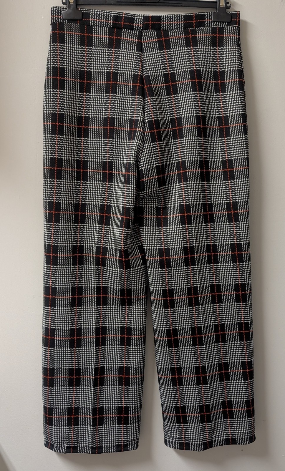 Vintage 70’s Queen Casuals Vest & Pants Set Houndstooth Plaid M Petite