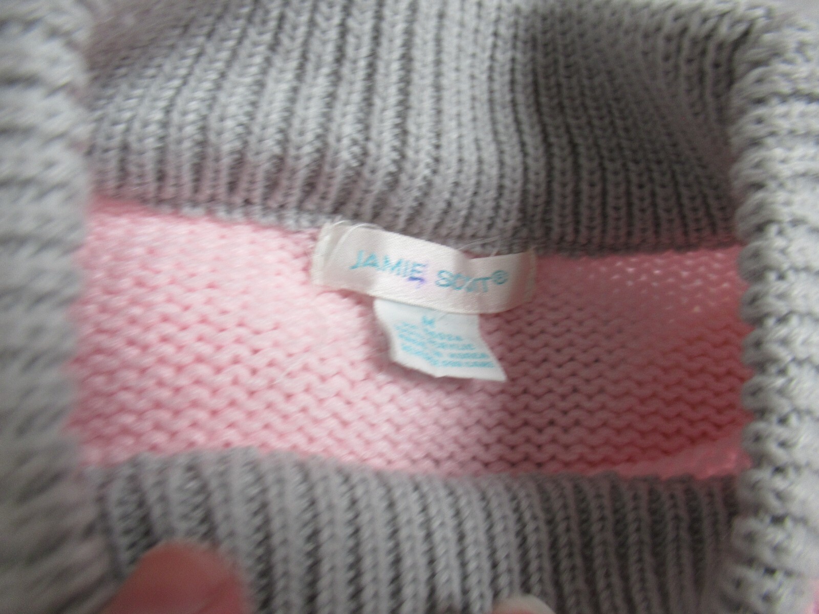 NWT Vintage Jamie Scott KO Champion Bear Boxing Sweater Pink Gray NEW Medium