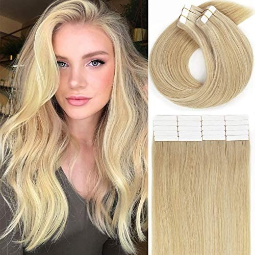 Lacer Hair Seamless Invisible Tape in Human Hair Extensions Mixed Ash Color
