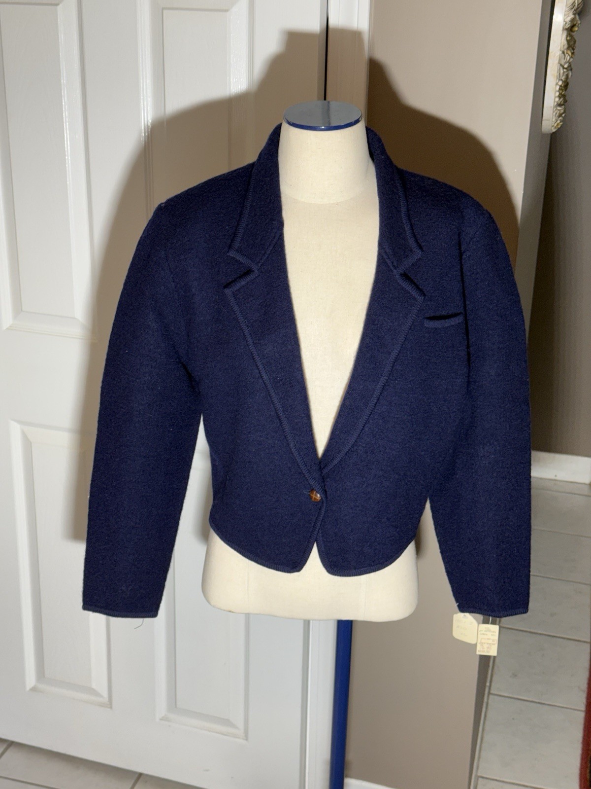 Carroll Reed XL 100% Wool Dark Blue Sweater (New Old Stock)