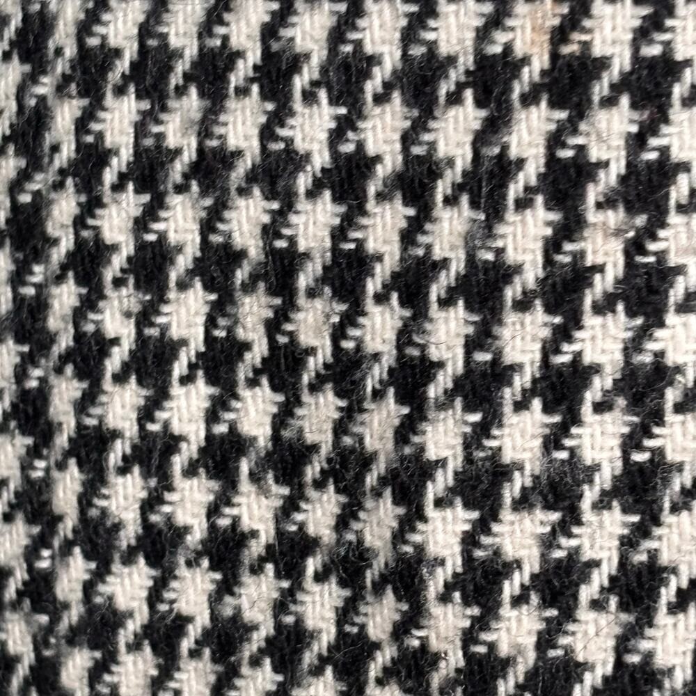 Vintage 80s Dumas Black White Houndstooth Wool Blazer USA Union Made Medium