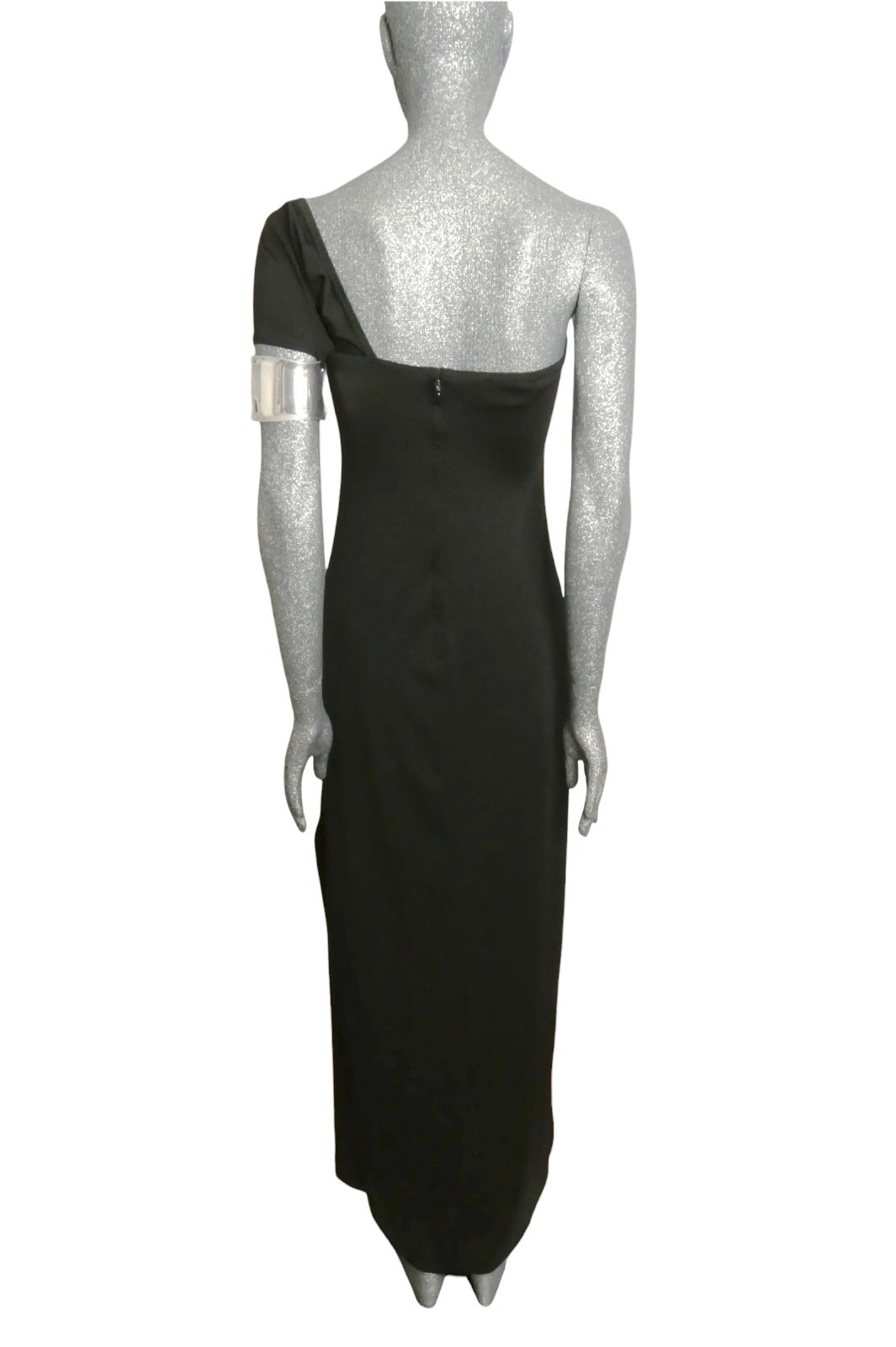 RUDI GERNREICH – 1975 Silver Cuff & Jersey Maxi Dress, Size-4