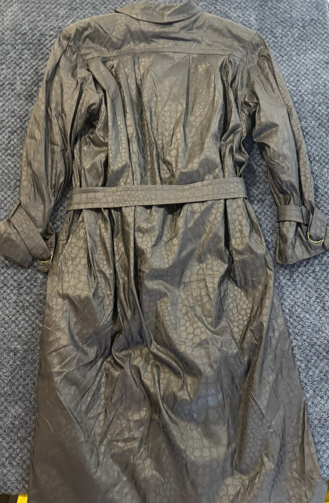 Vintage Count Romi 60s Gray Trench Coat With Removable Lining Size 14