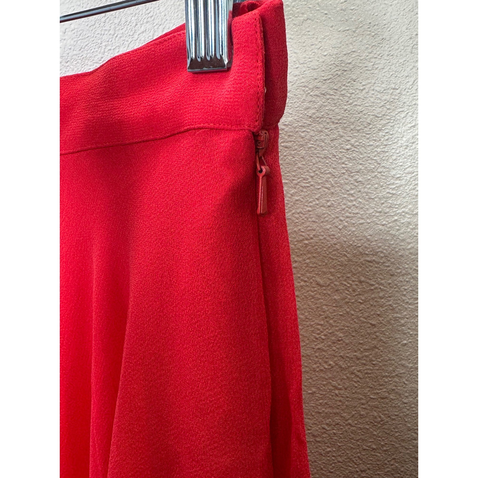 Nite Line by Deli Red 100% Silk Maxi Skirt Size 12 Formal Evening Chiffon VTG