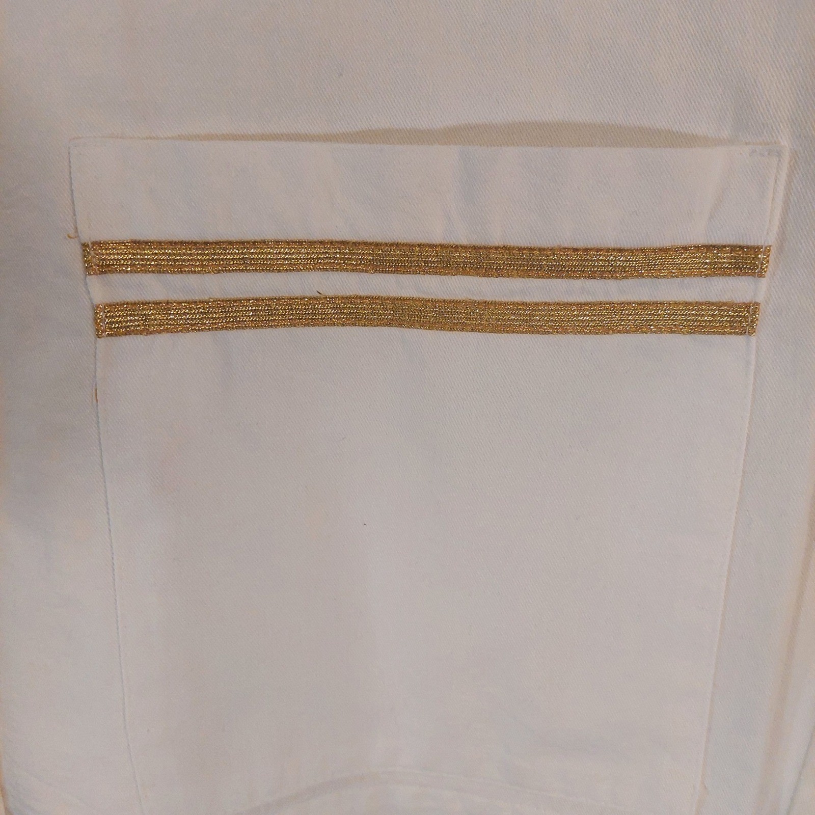 Renata B Nautical Blazer Pant Set Womens 12T White Gold Anchor Star Vintage 80s
