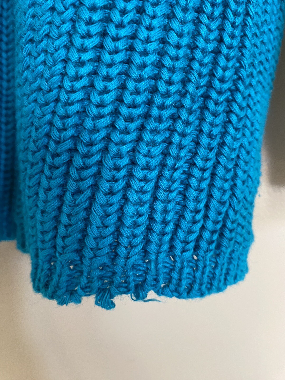 Vintage 1980’s Nordstrom Rafaella Blue Chunky Knit Oversized Sweater M