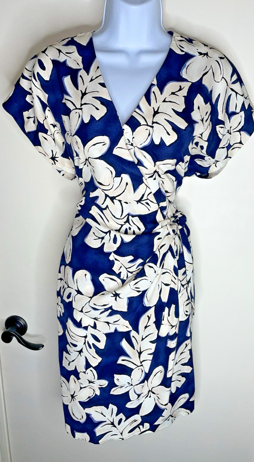 Vintage Dawn Joy Fashions Size 10 Sarong Hawaiian Tropical SEXY Dress USA