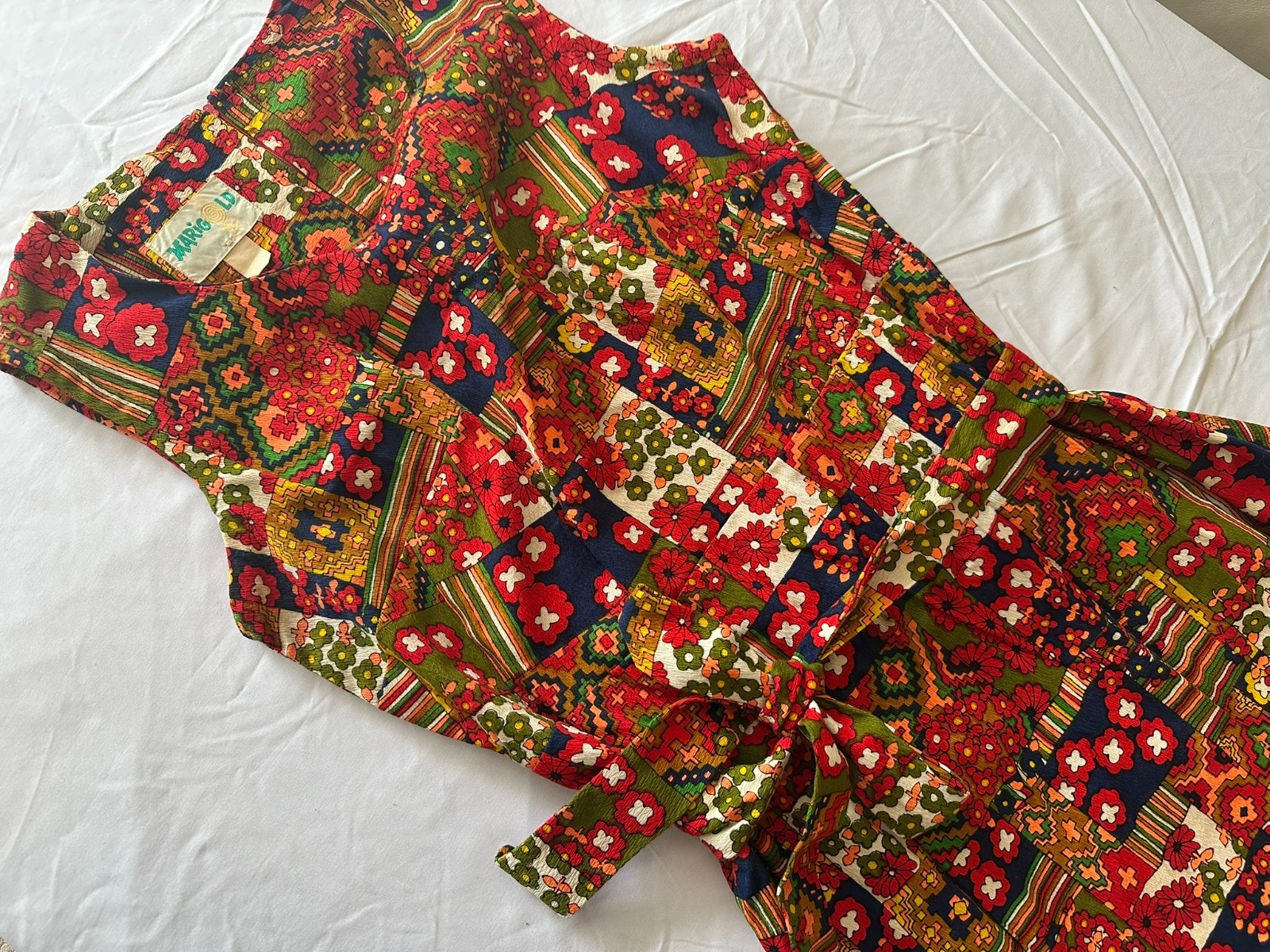 Pristine RARE Vintage Original 1960s Marigold Dress